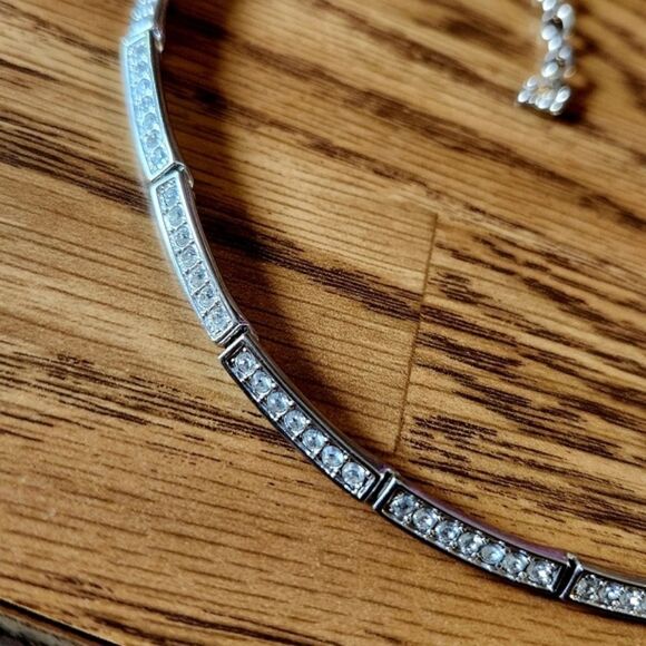 SWAROVSKI Crystal Bar Link Necklace WEDDING READY! - Picture 4 of 10